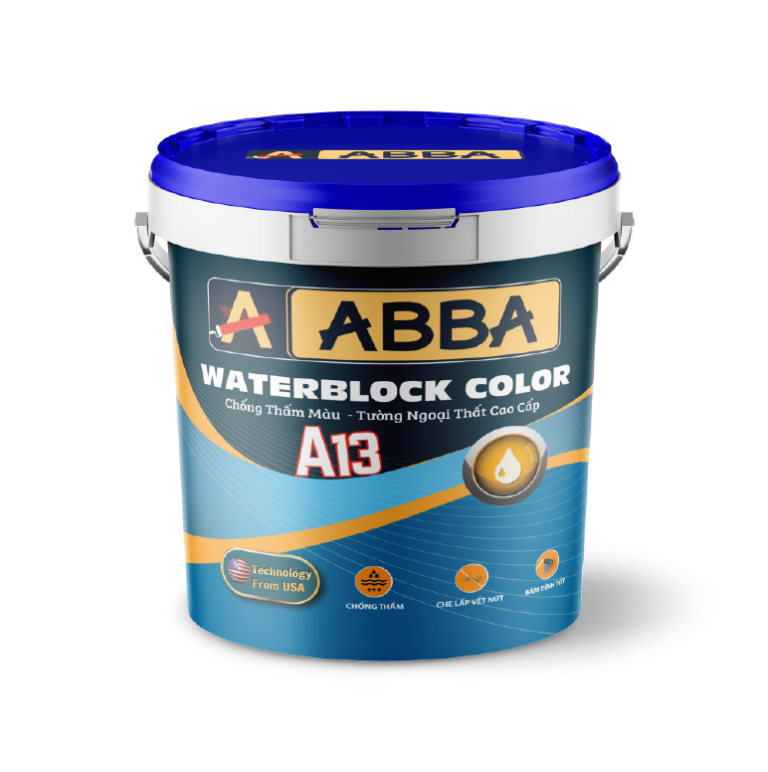 Abba Waterblock Color A13 - Chống thấm màu - tường ngoại thất cao cấp