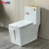 Bồn Cầu 1 Khối Trắng Viền Vàng Vuông ST-915 - Suntak.vn