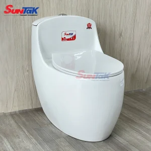 Bồn Cầu Trứng Trắng 2 Chế Độ Xả Cao Cấp ST-213 - Suntak.vn