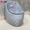 Bồn Cầu Trứng Xám Nút Xả Lệch Cao Cấp ST-150X - Suntak.vn
