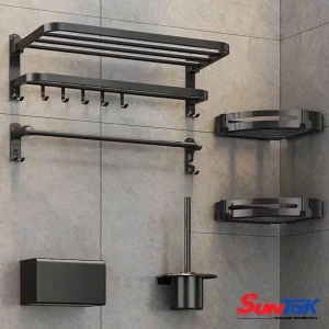 Combo Phụ Kiện Nhà Tắm 6 Món Inox 304 Cao Cấp MT-PK6MĐ - Suntak.vn