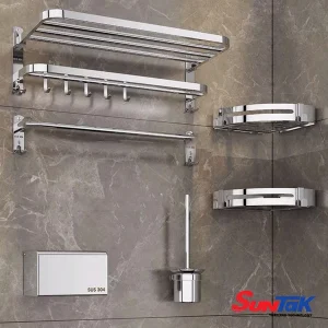 Combo Phụ Kiện Nhà Tắm 6 Món Inox 304 Cao Cấp ST-PK6M-B - Suntak.vn