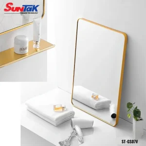 Gương Soi Treo Tường Hình Chữ Nhật Viền Vàng ST-GS07V - Suntak.vn