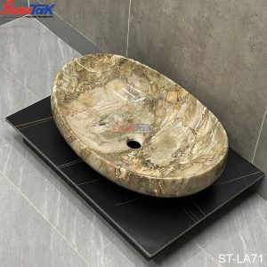 Lavabo Đặt Bàn Hình Oval Vân Đá ST-LA71 - Suntak.vn