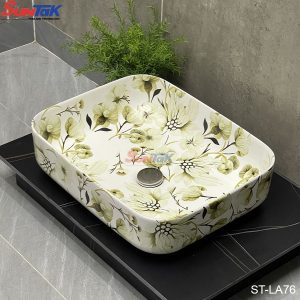 Lavabo Đặt Bàn Hình Vuông Vân Hoa ST-LA76 - Suntak.vn