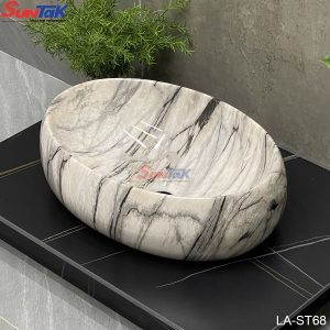 Lavabo Đặt Bàn Oval Vân Đá ST-LA68 - Suntak.vn