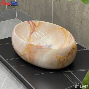 Lavabo Đặt Bàn Oval Vân Ngọc ST-LA67 - Suntak.vn